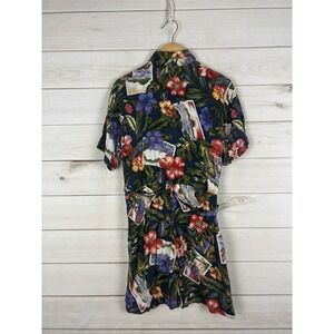Vintage Capacity Petites Dress Womens Petite‎ Large Floral Hawaiian Belted 90s